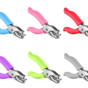 1-Hole Puncher SoftGrip AssortCol 1-Pak Assorted Colors