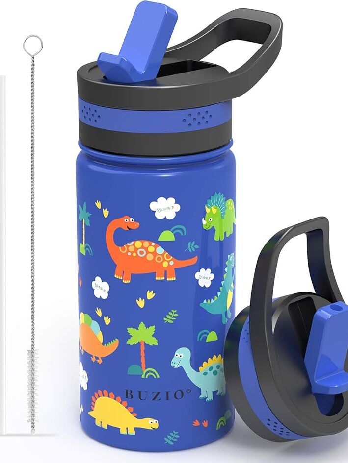 14oz Dino JuniperCleanable Kids WaterBot