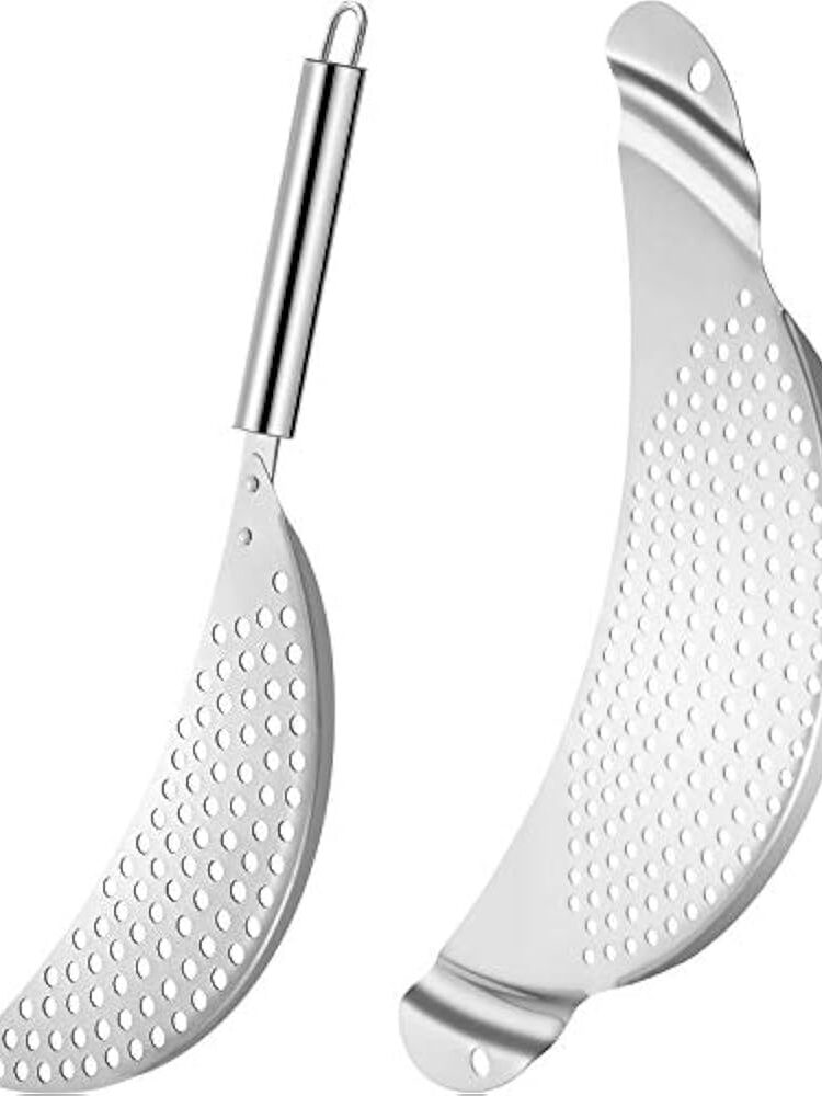 2-Pcs Metal Strainers with Handle