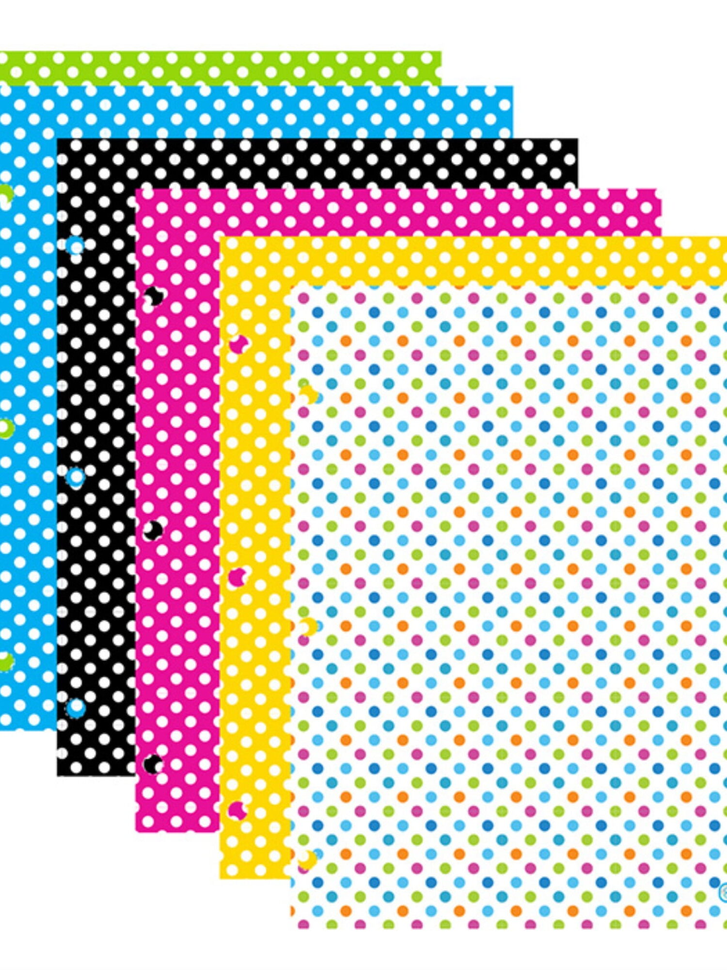 2-Pocket Folders, Polka Dots 2-Pocket Folders, Polka Dots