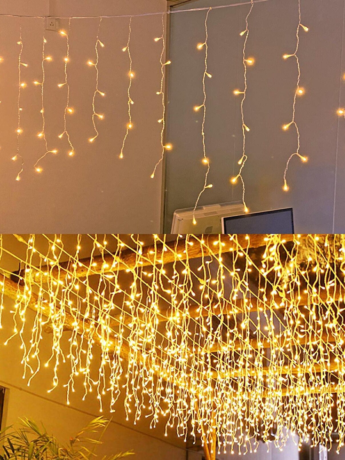 3M16 Hanging 96 LED Icicle Lights,WW