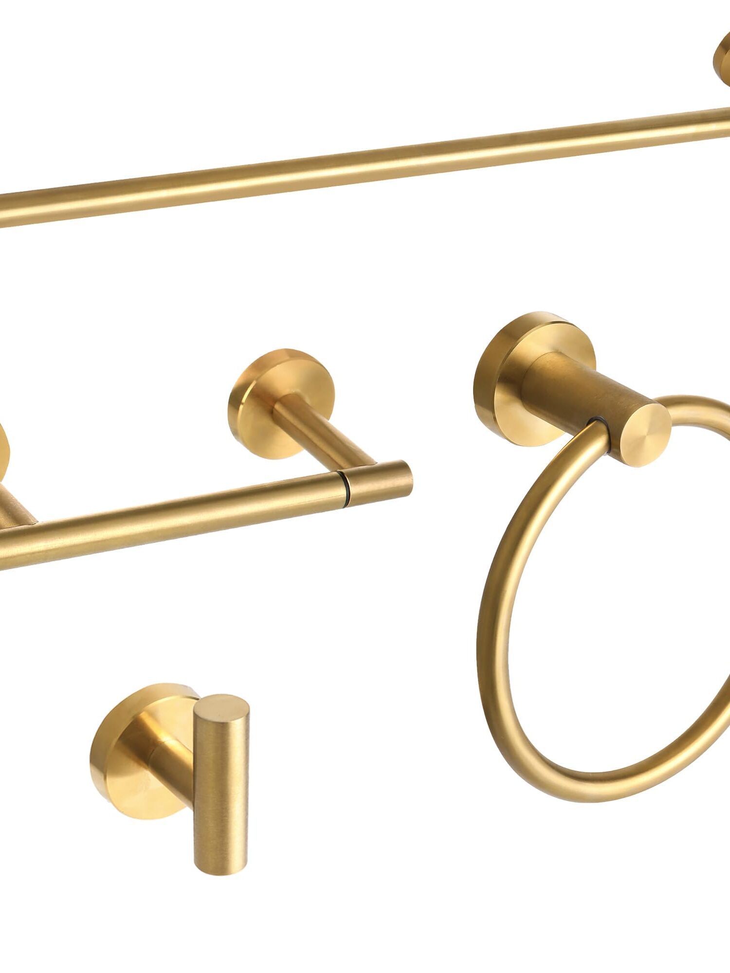 4PC York Brushed Gold Bath Hardware Set CP/