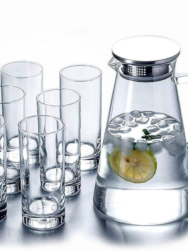 8 pc Glass Jug and Glass Tumblers Set