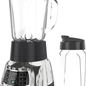 B&D 8 Speed Blender Glass Jar Silver
