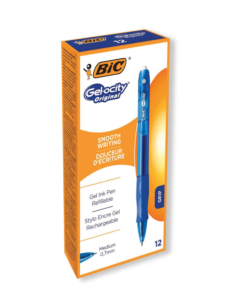 Bic Prevaguard Gelocity Box Blue Pens 12 case