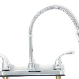 Centre Set Faucet ABS 2 Handle Stainless Steel 1.8 GPM