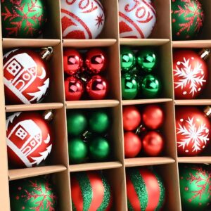 Christmas Ball 12pcs PVC Box,Red & Green