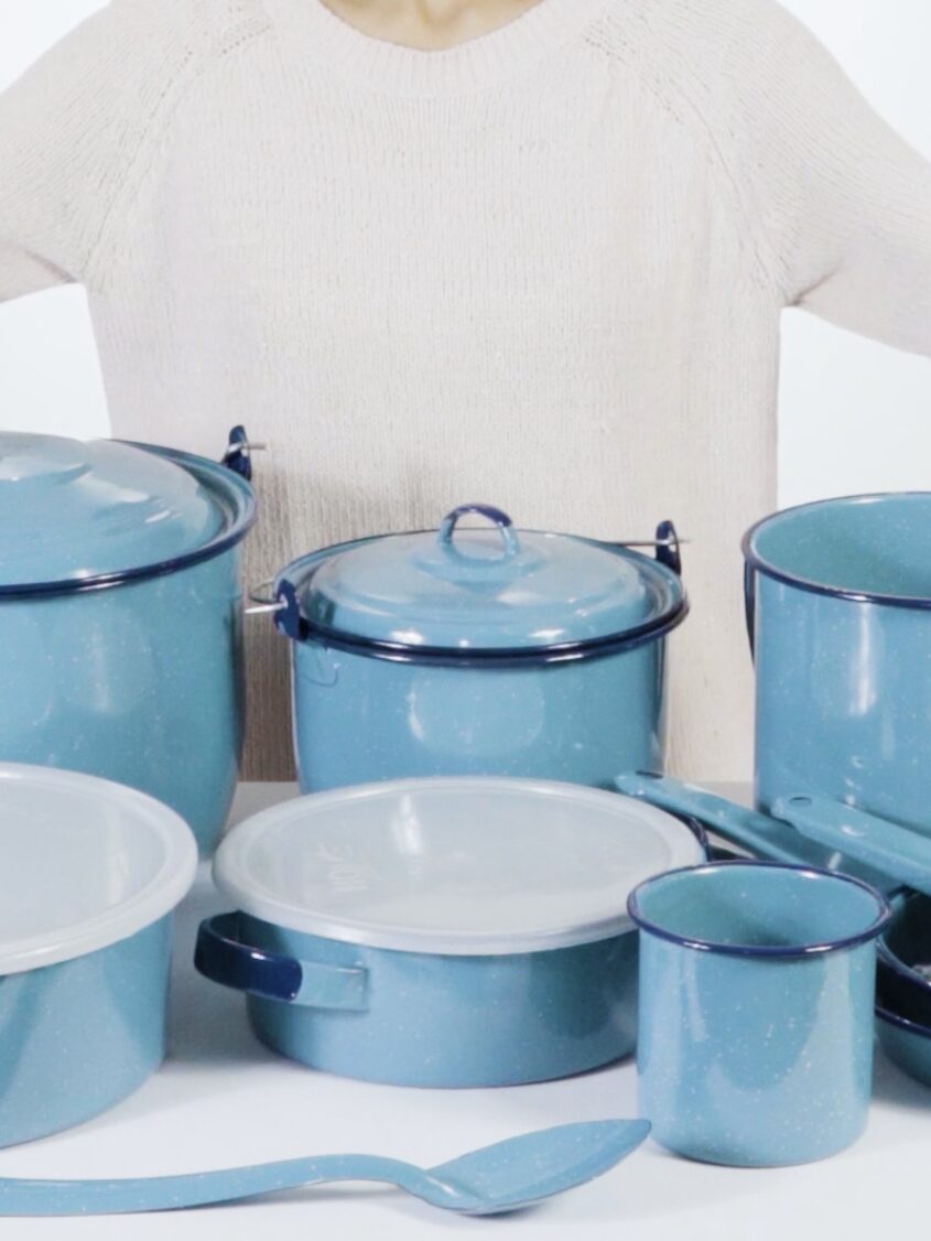 Cinsa Cookware 10pc Set, Turquoise Blue