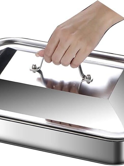 Cinsa Rectangular Roaster 18'' Pan With Grill, 9.4 Liters