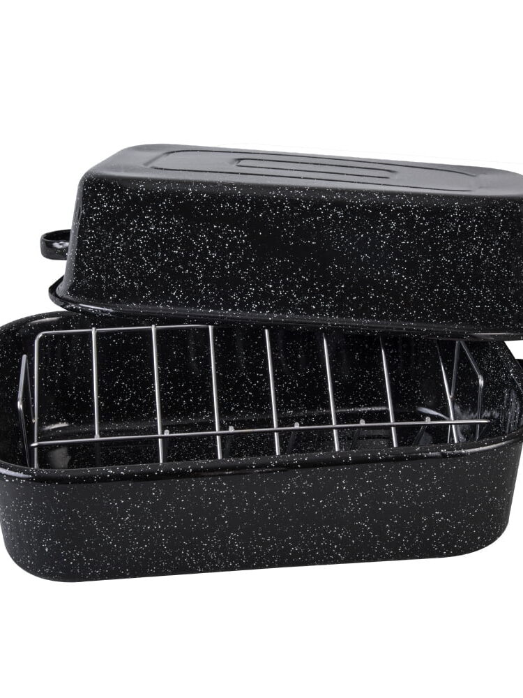 Cinsa Rectangular Roaster 22-25lb Pan with Lid