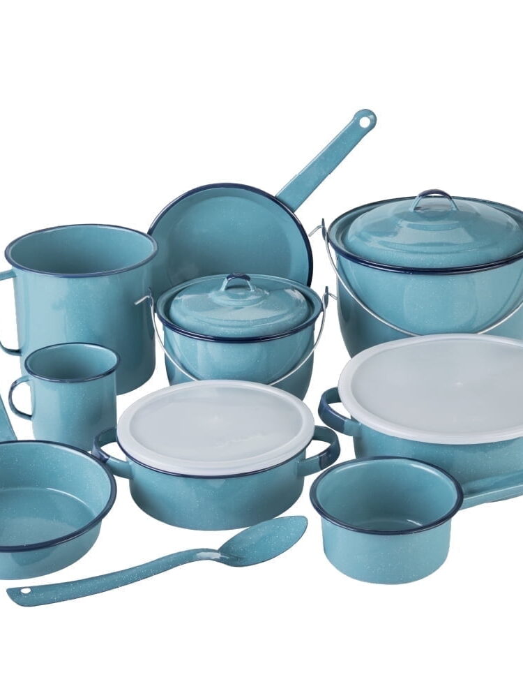 Cinsa Renata 7pc Cookware Set Turquoise