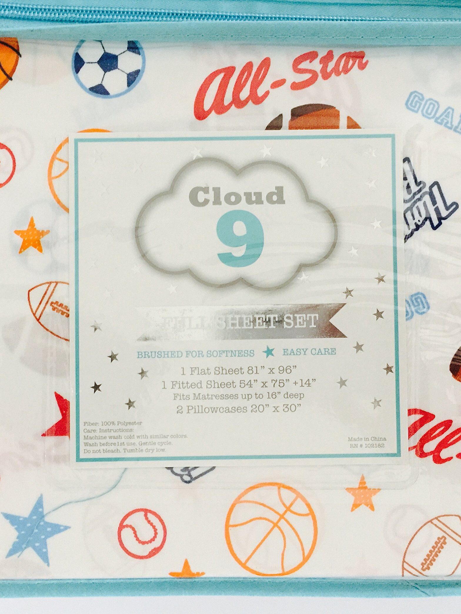 Cloud Nine Printed Sheet Set Full Assort