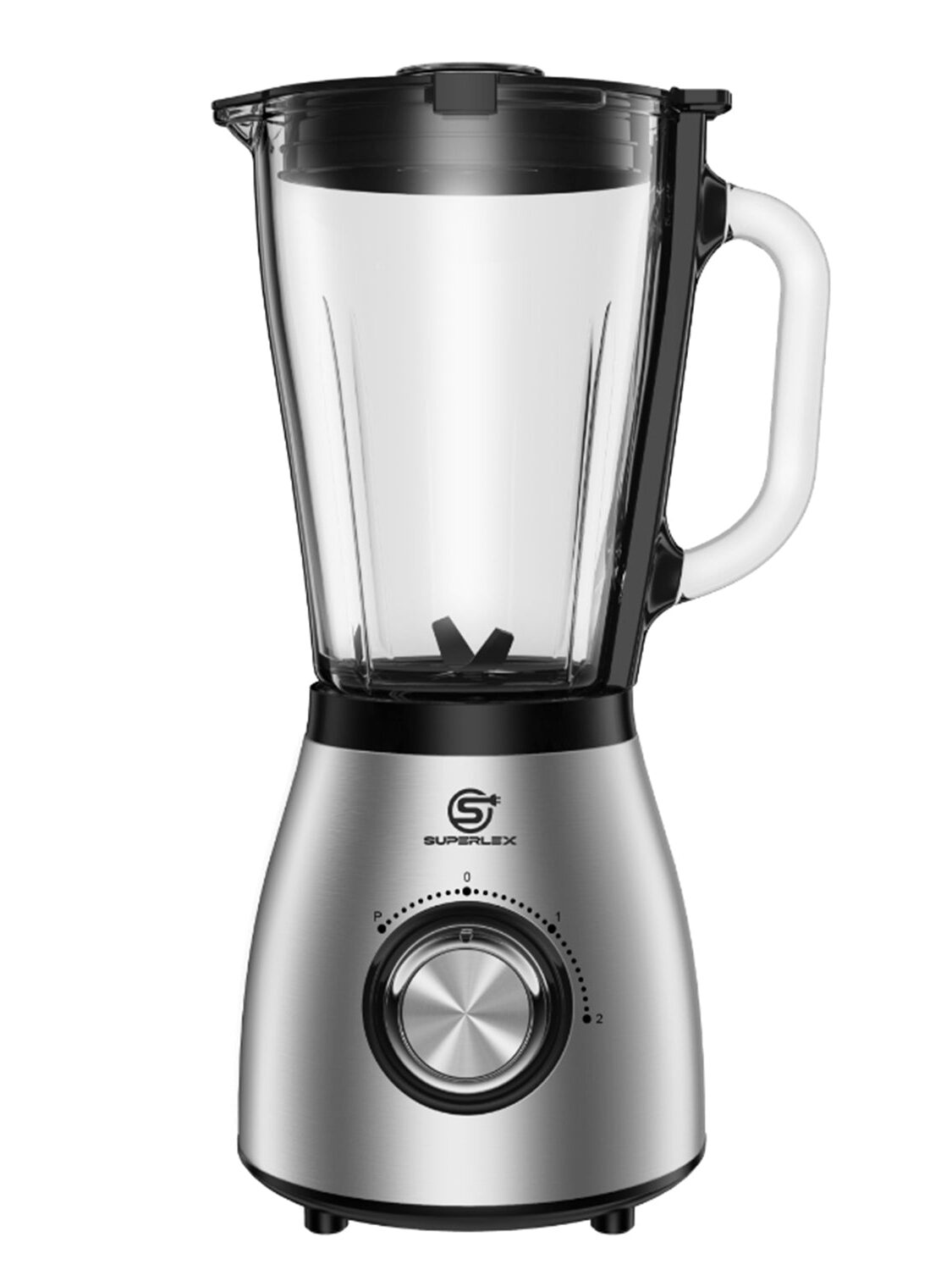 Coby Blender Glass Jar 1.5L SS- 5 speeds