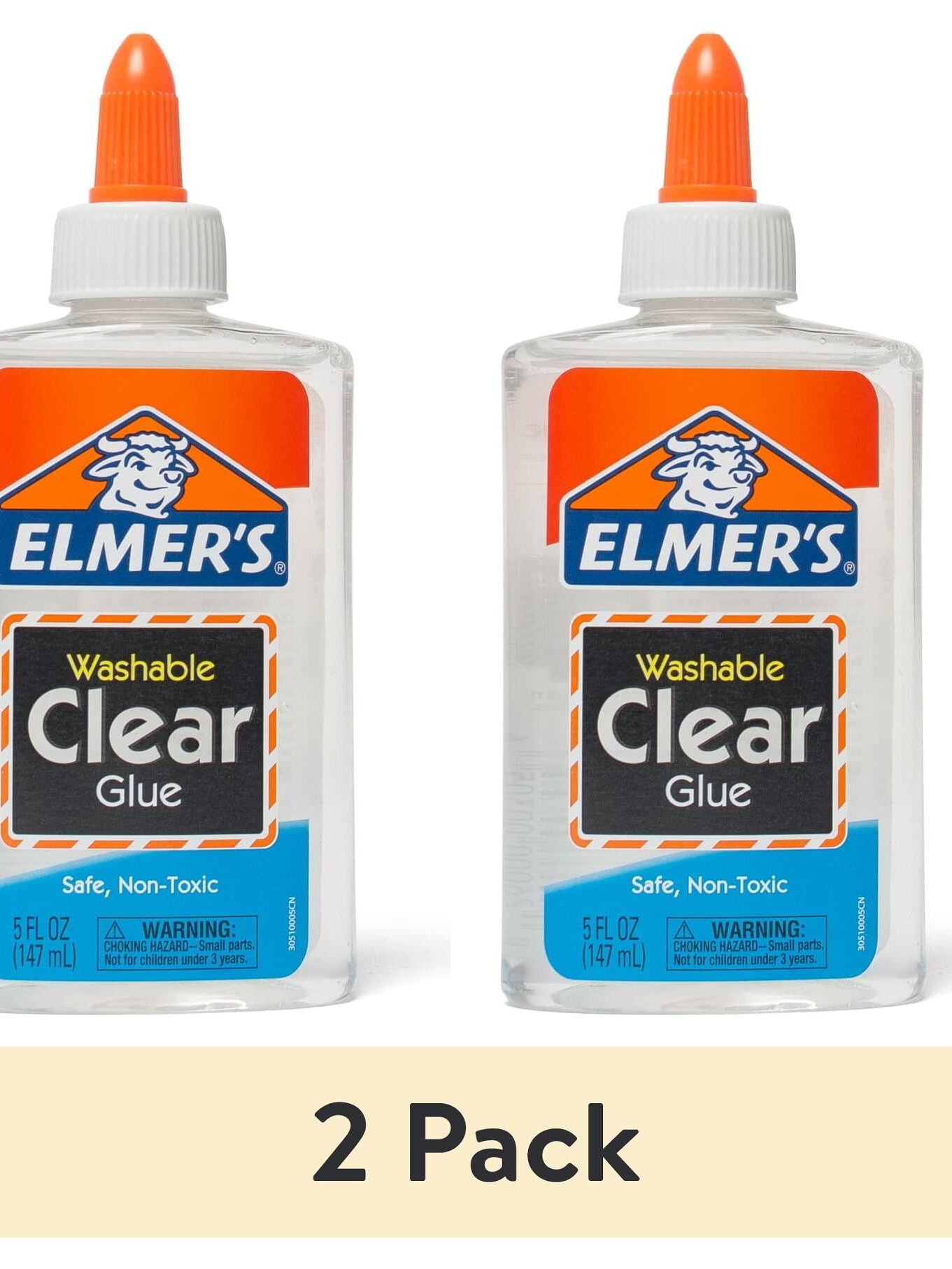 Elmer's Washable School Glue Clear 2pk