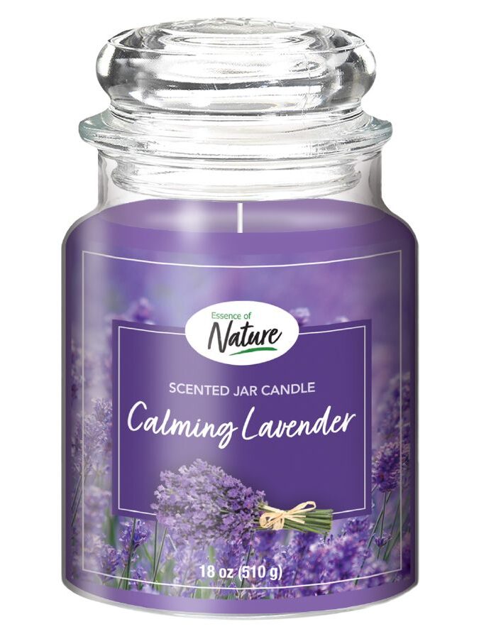 Essence of Nature Candle in Jar-Lavendar Lavendar Blossom 18oz.