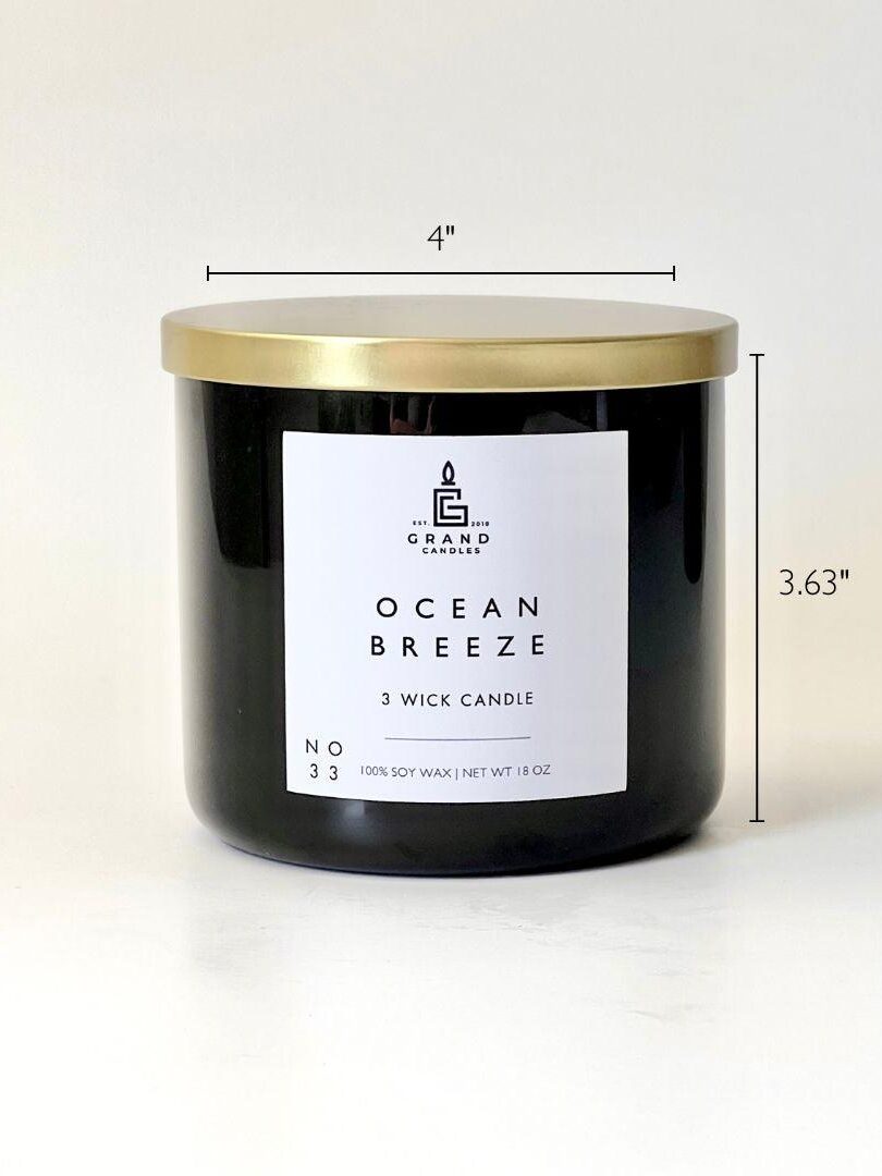 Essence of Nature Candle in Jar-Ocean Br Ocean Breeze 18oz.