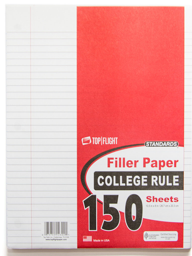 Filler Paper, CR 150Sheets 10.5"x8" 10.5"x8" CR FillerPaper 150 Sheets