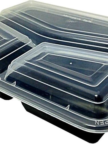 Food Container Rectangular 3pc Set 38oz.