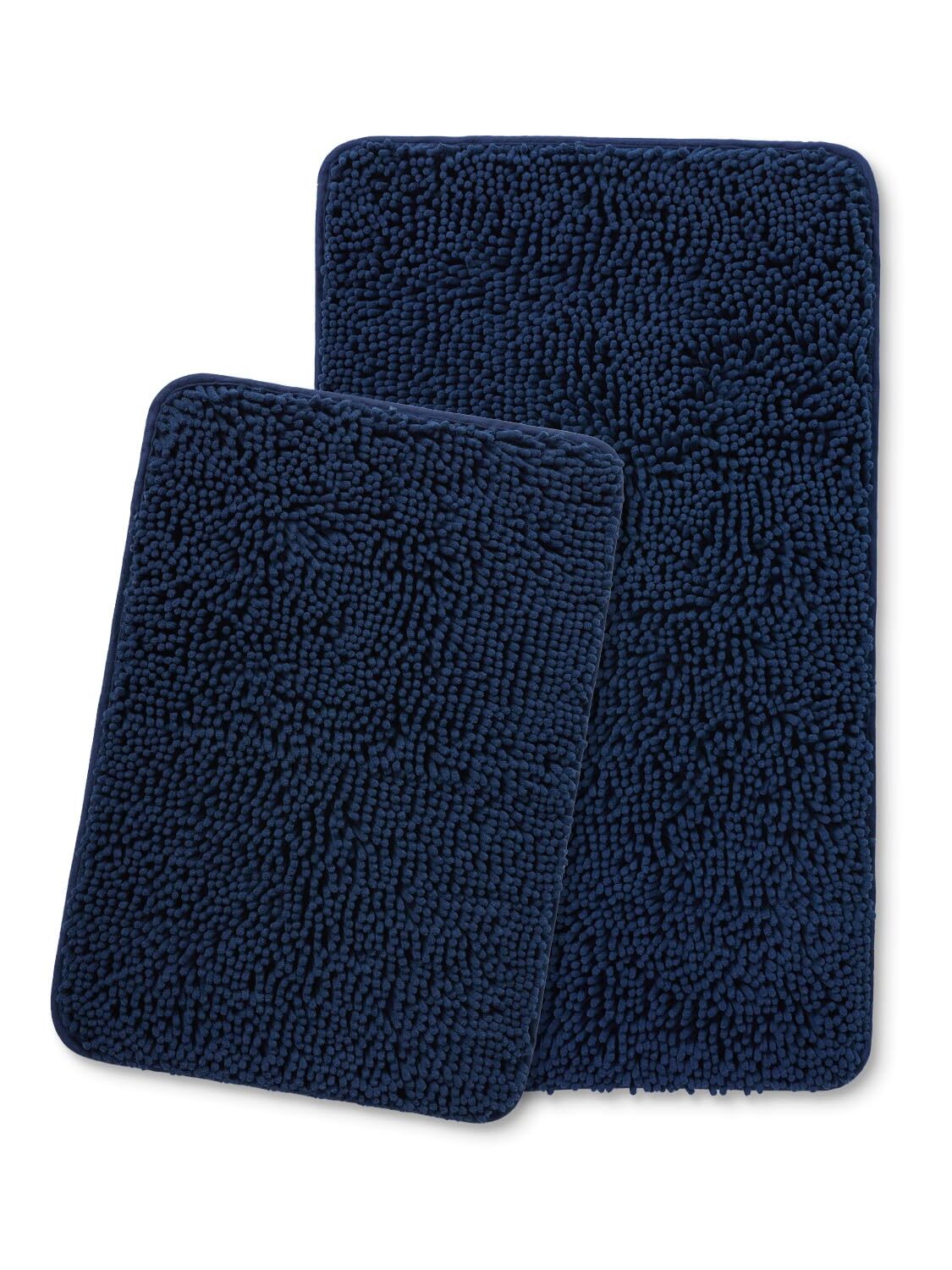 Freda Navy 2pc Bath Rug Set 20x32"+17x24