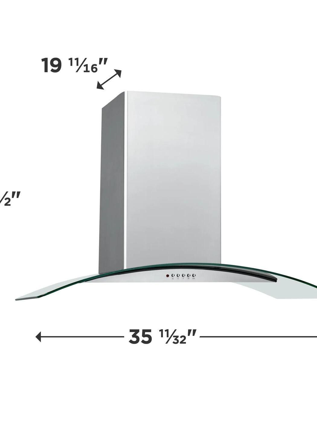 Frigidaire 36" Range Hood Curved Glass