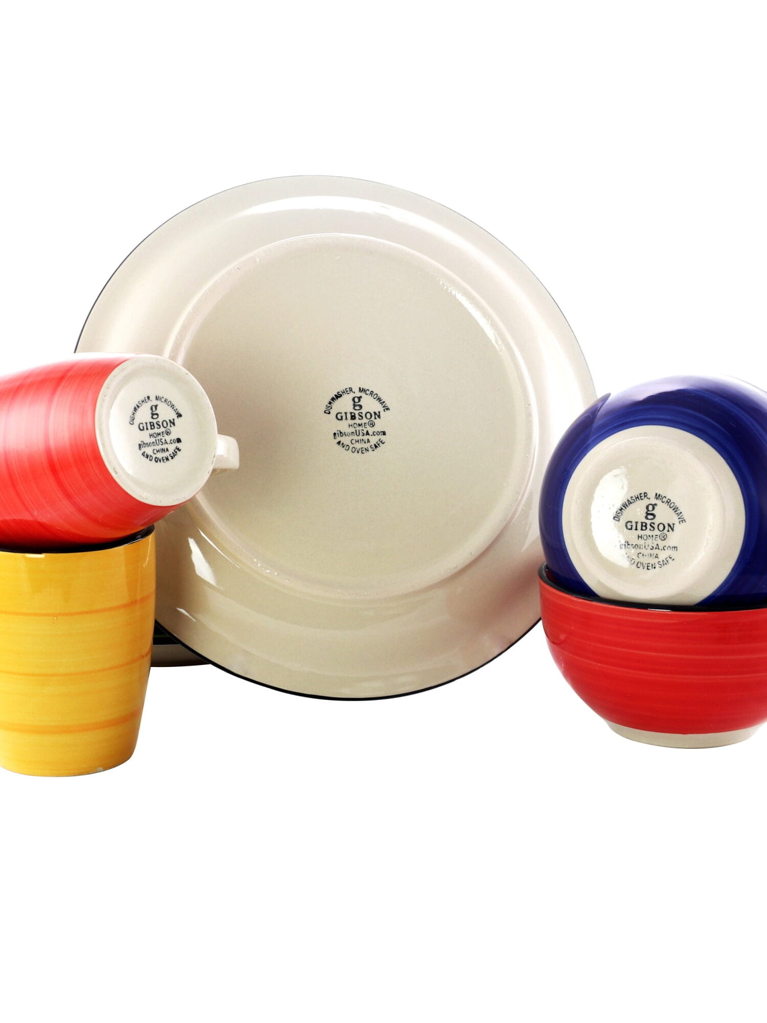 Gibson 12pc. Color Vibes Dinner Set