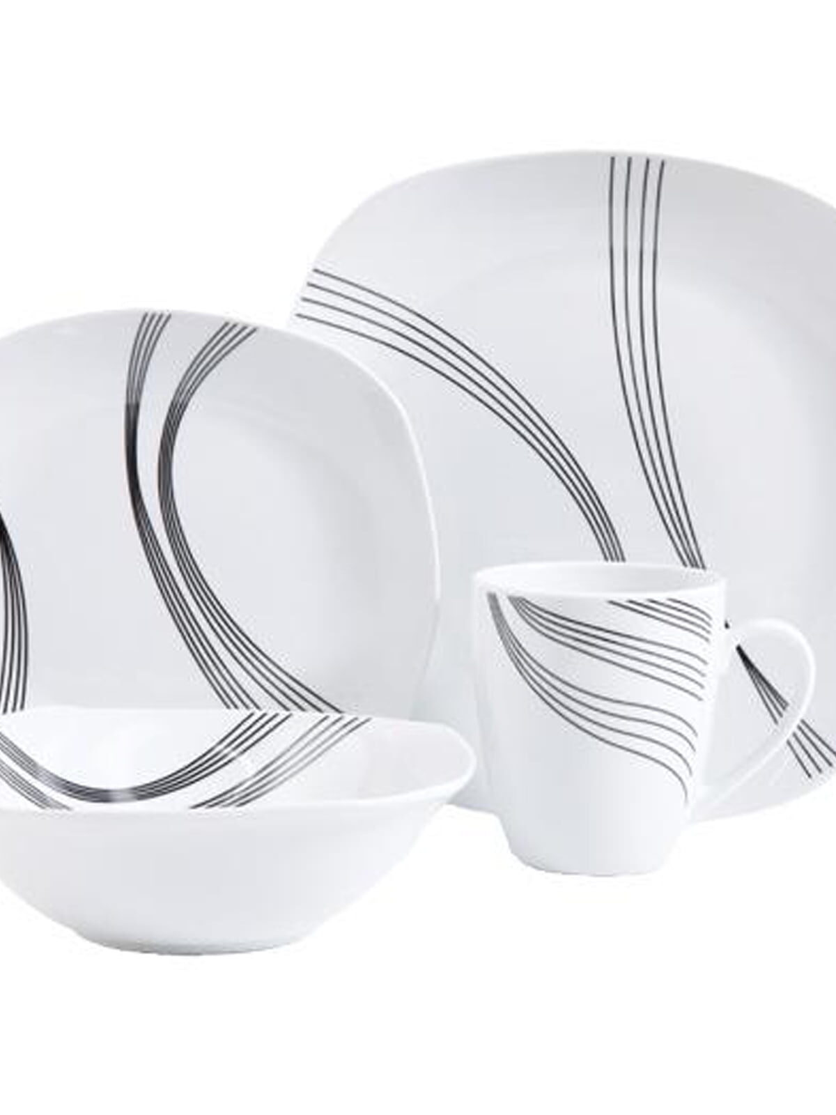 Gibson Home Curvation 16pc Dinnerware