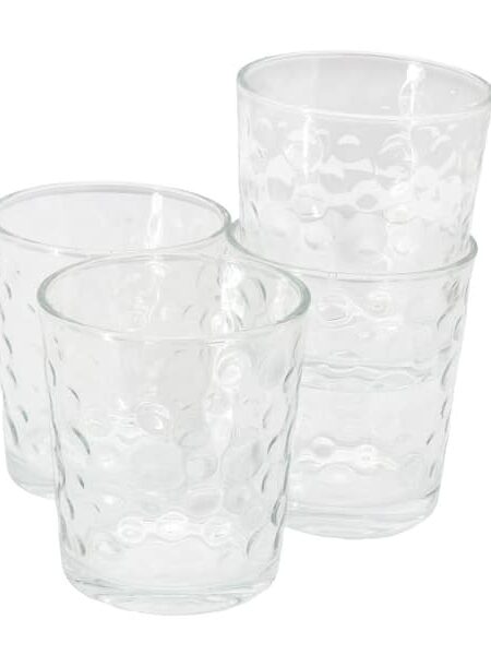 Gibson Swirl Double Old Fashioned Glassware Set 13.5oz. 4pcs