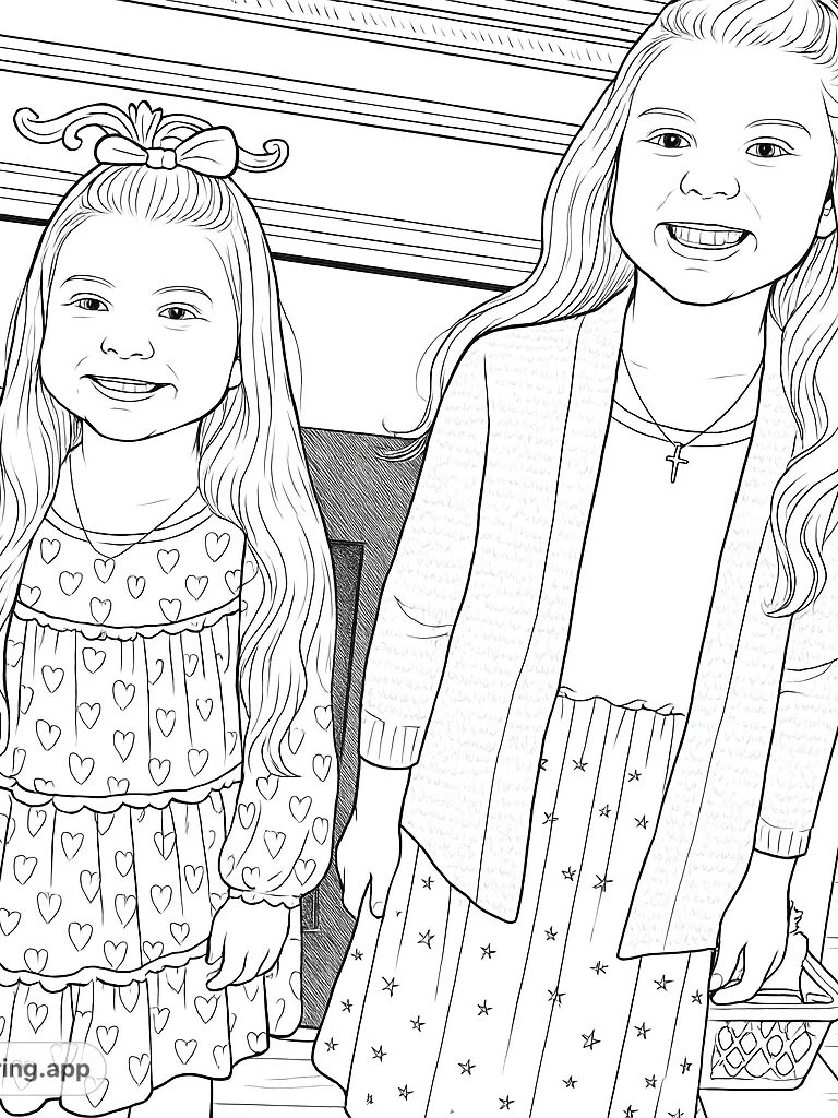 Girls Coloring Book - 2 Pcs Girls Coloring Book - 2 Pcs