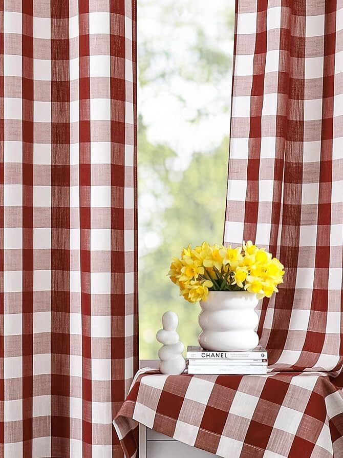 Grommet Window Panels Burgandy 2 pc 58 X