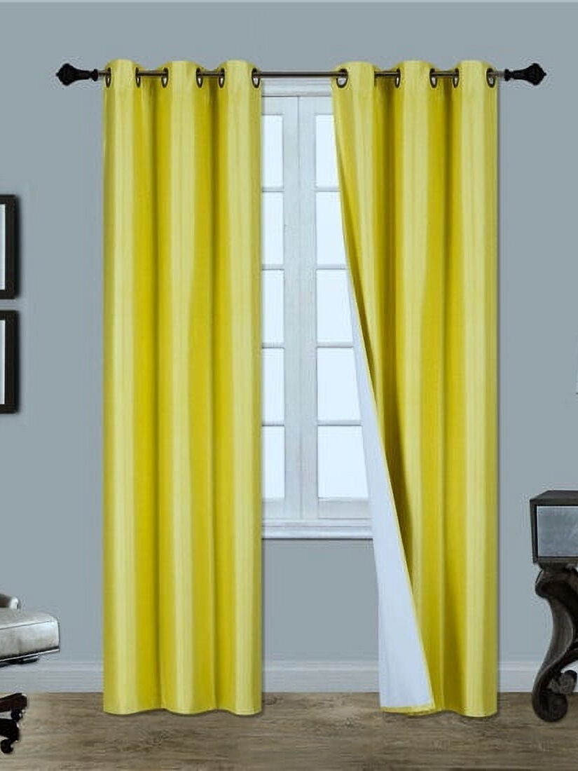 Grommet Window Panels Yellow 2 pc 58 X 8