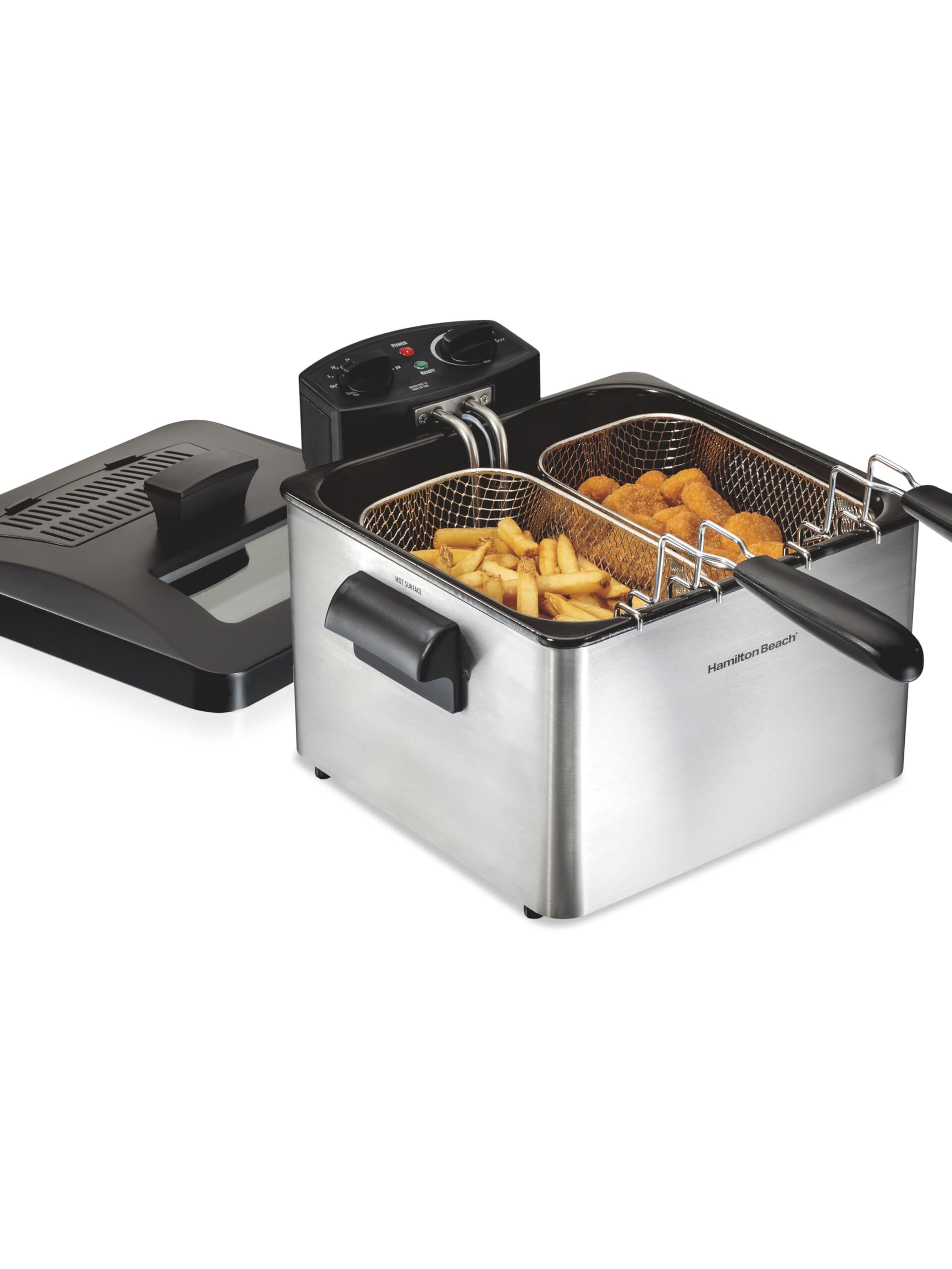 Hamilton Beach Deep Fryer 2-Basket 12Cup