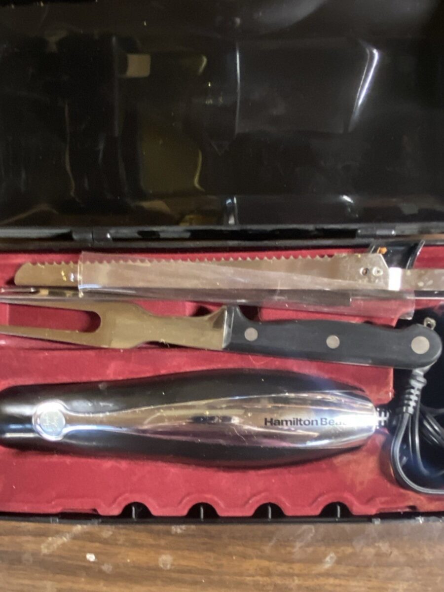 Hamilton Beach Electric Knife Set w/Fork & Case - Black