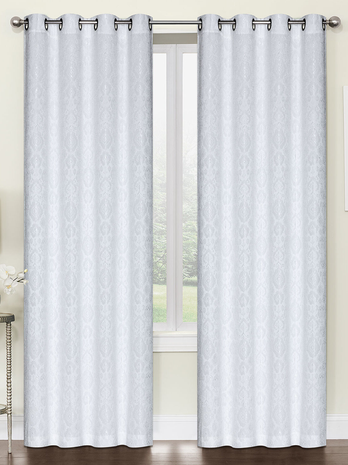 Jacquard Grommet window panel Assorted 54x84-