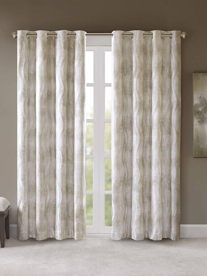 Karsyn 2-Pk JacquardGrommet Panel-Ivory