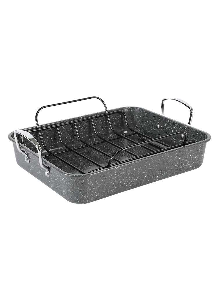 Kenmore Keaton Grey Speckle Carbon Steel Grill With Rack Grey