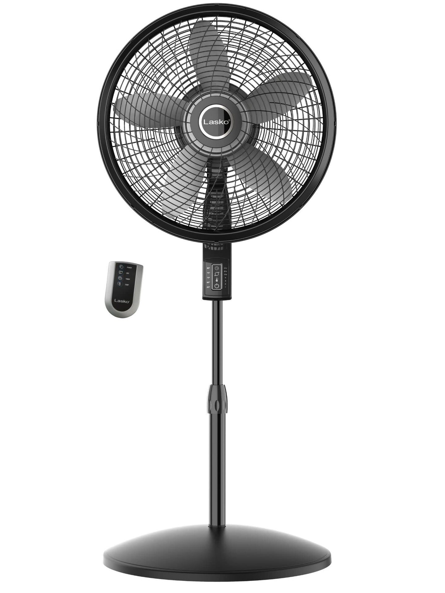 Lasko 18" Stand Fan Remote Control Blk