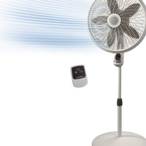 Lasko 18" pedestal white fan w/remote