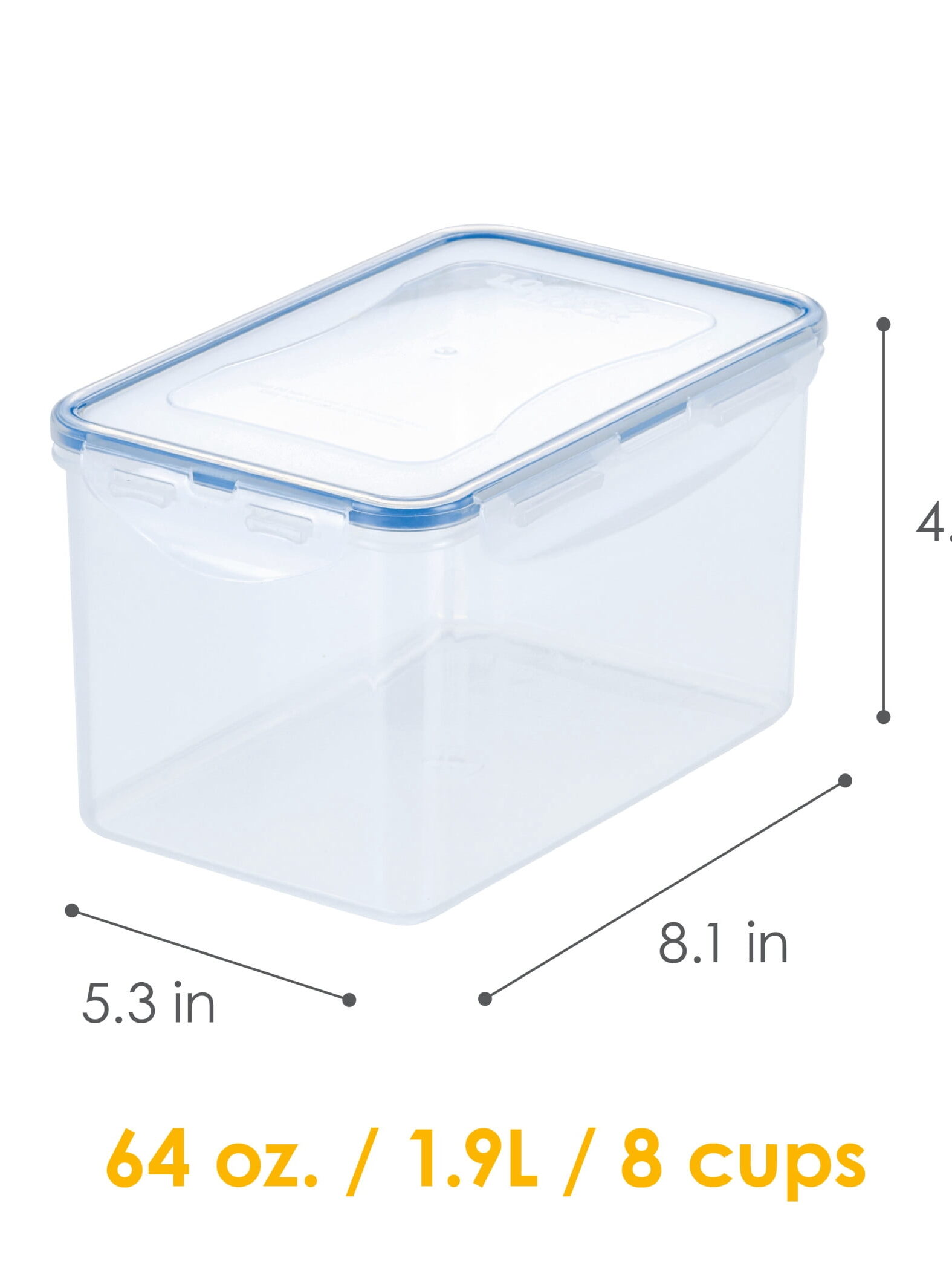 Lock Food Container Rectangular 2150ml./