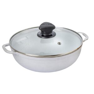 Lotus Aluminum Pot with Glass Lid 20 cm