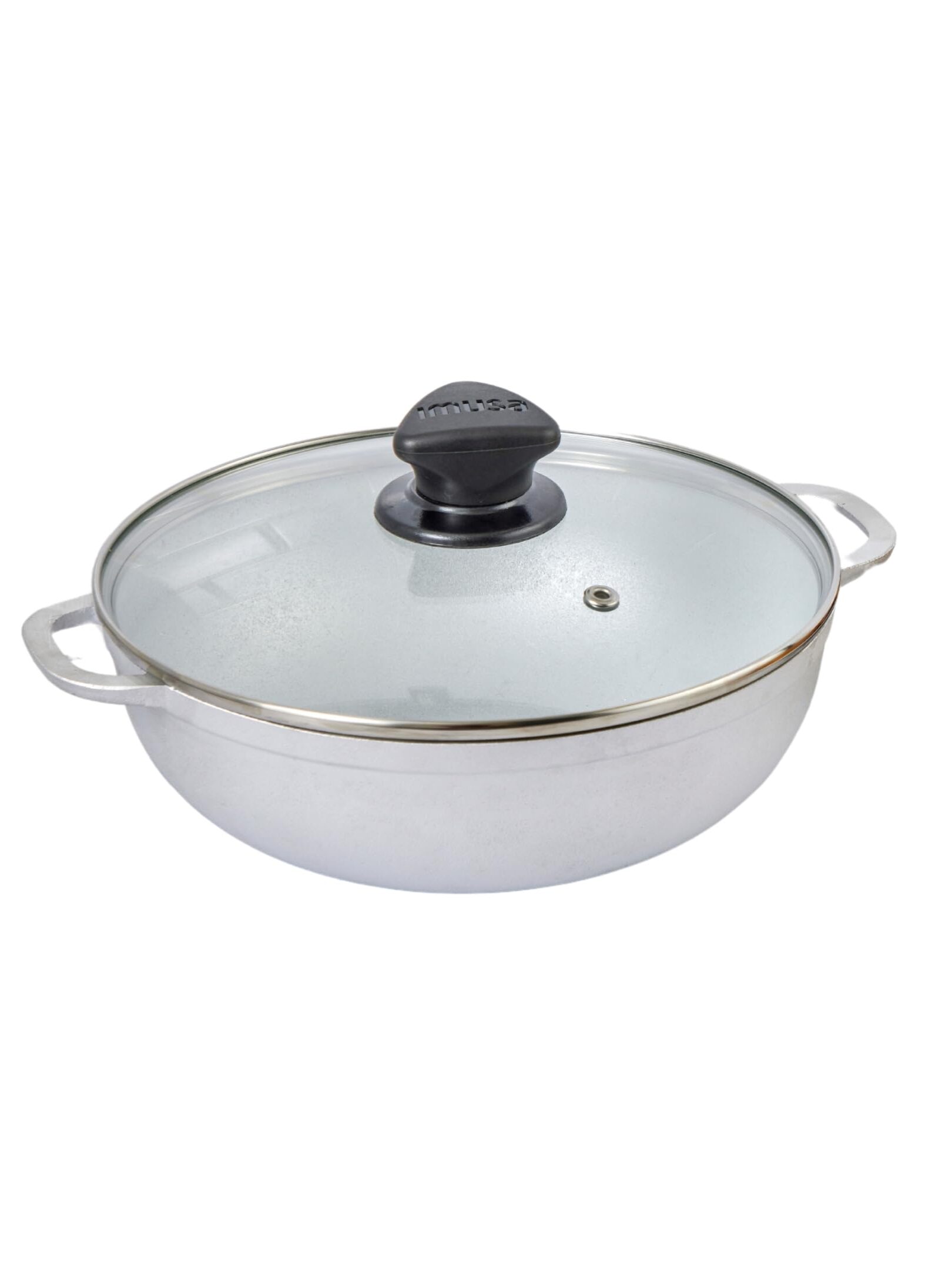 Lotus Aluminum Pot with Glass Lid 20 cm