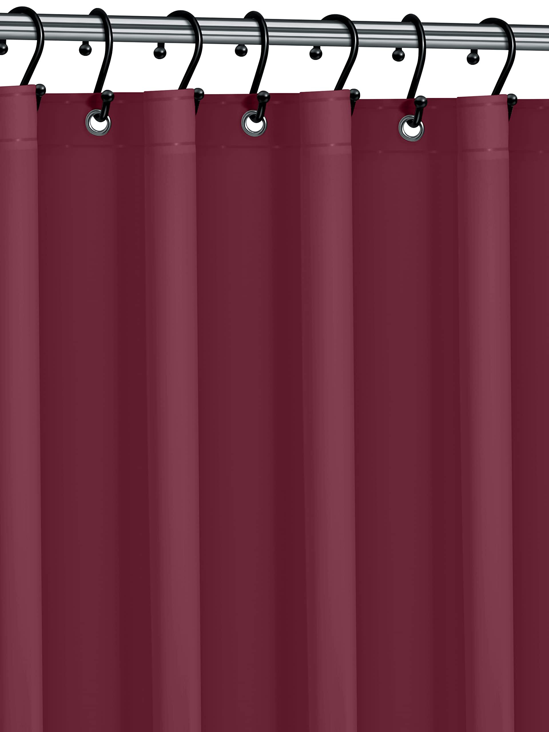 Lydia Burgundy 13pc Peva Shower Curtain Set 70 x 72''