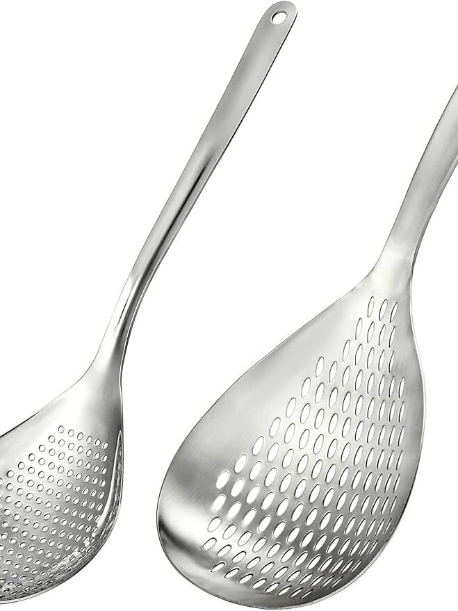 Metal Big Hole Skimmer Spoon