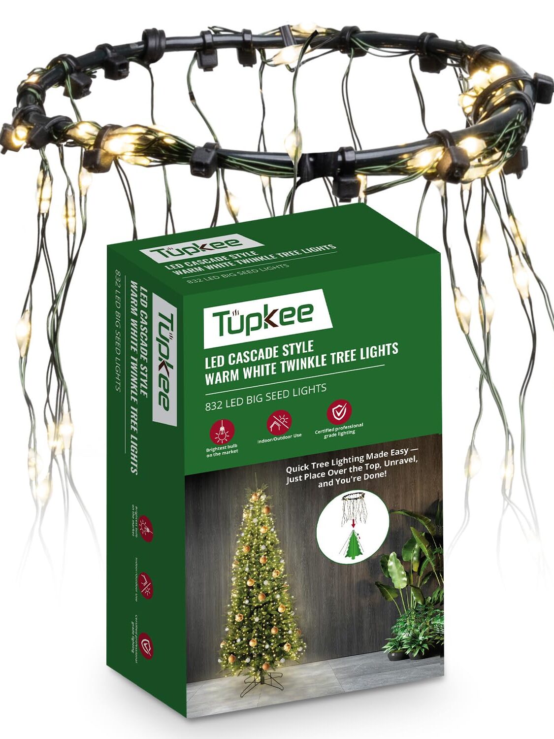 NEW Cascade X-mas 180 Lights WW w/ flash