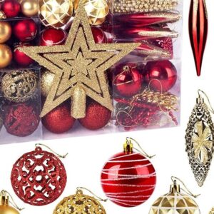 NEW Christmas Ball 20pcs PVC Box,Dark Red & Gold 4cm