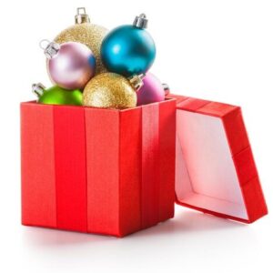 NEW Christmas Ball 38pcs Gift Box-Red-Gold & Turqouise 6cm
