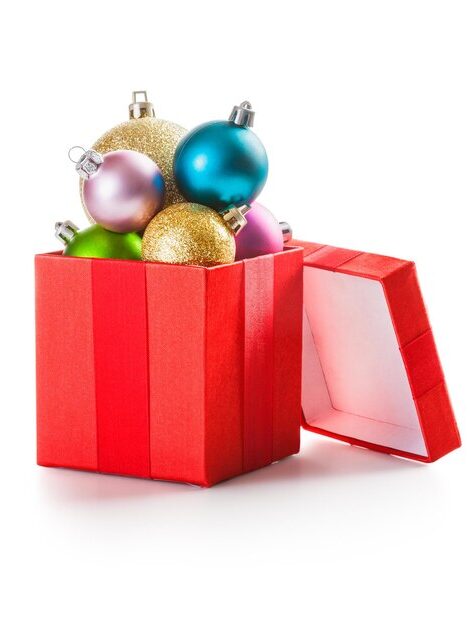 NEW Christmas Ball 38pcs Gift Box-Red-Gold & Turqouise 6cm