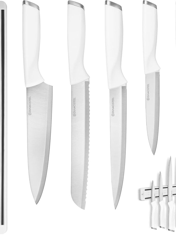 NEW Metallic Line Chef Knife Set 6pcs
