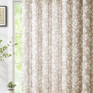 Nora Taupe Jacquard Curtain 54 X 84"