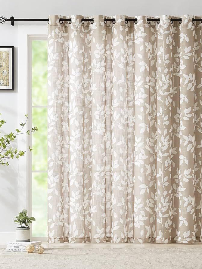 Nora Taupe Jacquard Curtain 54 X 84"