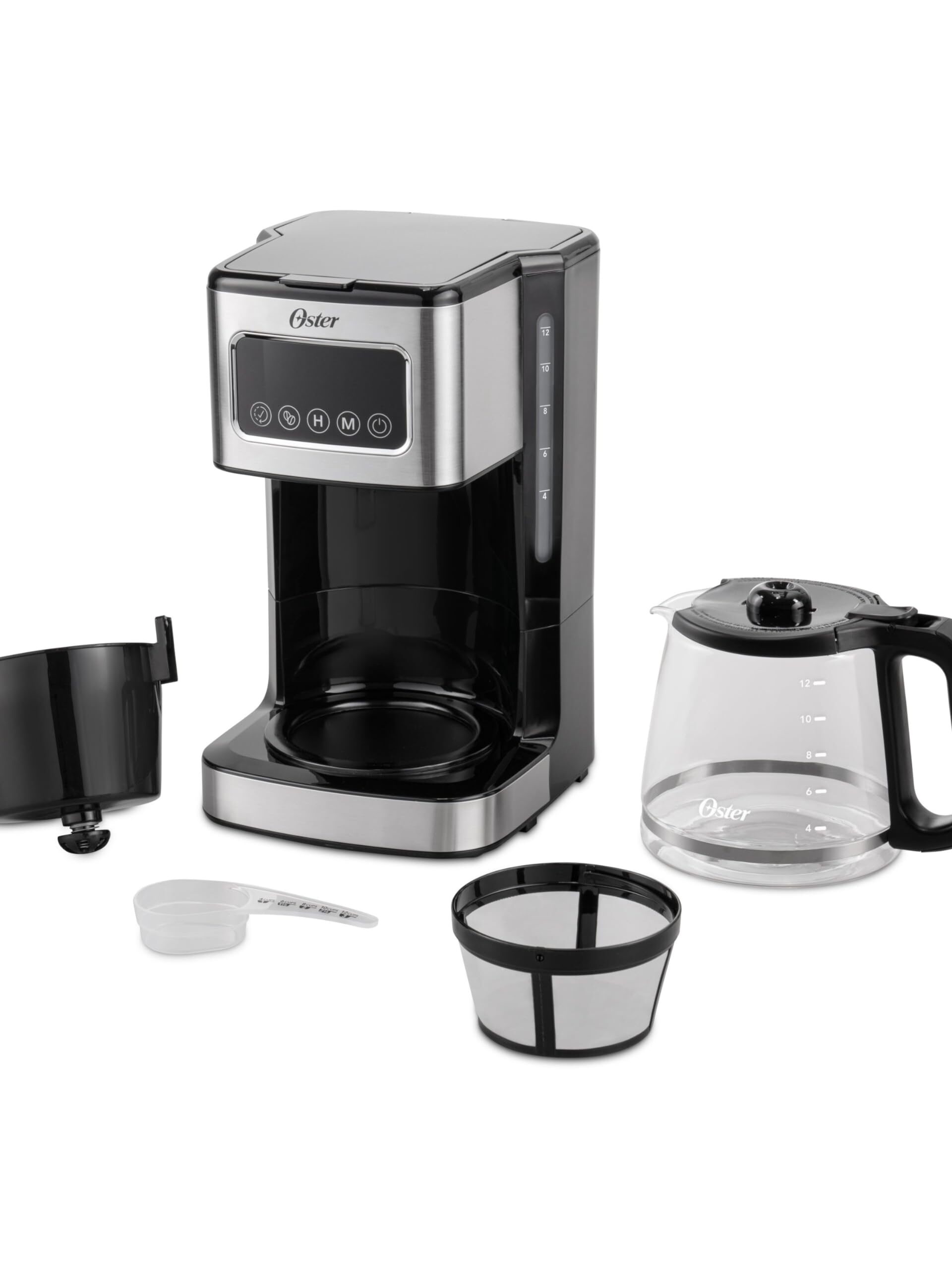 OSTER 12-CUP PROGRAMMABLE COFFEE MAKER W/ TOUCH SCREEN